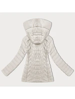 Dámská prošívaná bunda s kapucí J Style ecru (16M9238-280) Dámská prošívaná bunda s kapucí J Style ecru (16M9238-280)