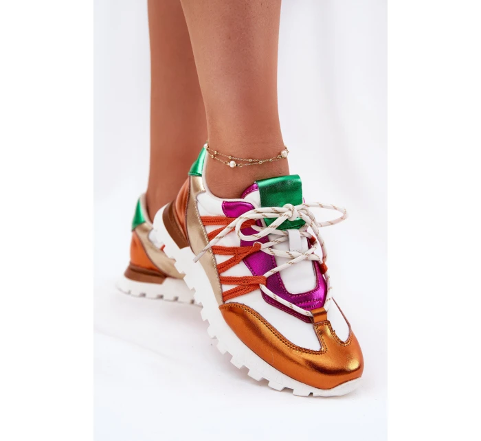 Kožené Polobotky Tenisky Dámské Artiker 56C1737 Multicolor