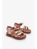 Dětské sandály se zapínáním na suchý zip s propletenými pásky Vícebarevná Dianttha