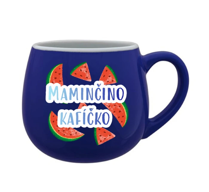 Personalizovaný keramický hrníček s ovocem a textem 