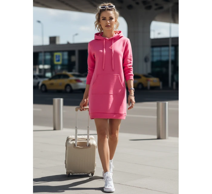 Dámská dlouhá mikina oversize růžová Dstreet model 21964020 - FashionStreet