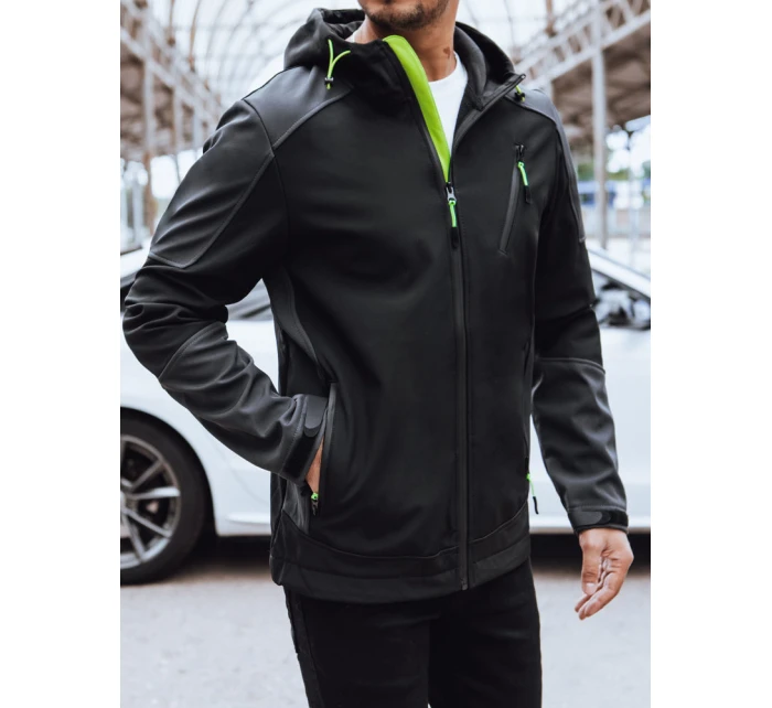 Pánská softshellová mikina s kapucí černá Dstreet model 21970309 - FashionStreet Pánská softshellová mikina s kapucí černá Dstreet model 21970309 - FashionStreet