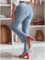 Dámské džínové zvonové kalhoty s páskem MODELISS modré FashionStreet UY2480