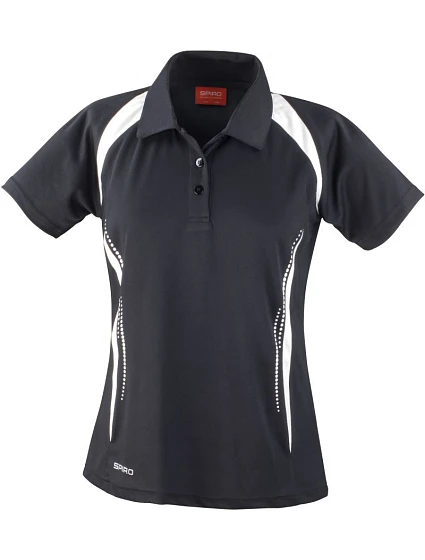 Spiro S 177F Dámské týmové piqué polo 29.177F black/white Spiro S 177F Dámské týmové piqué polo 29.177F black/white