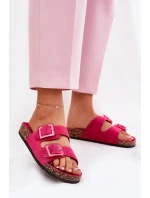 Dámské sandály s prvky na korkové podrážce fuchsie model 21688487 - Boto Dámské sandály s prvky na korkové podrážce fuchsie model 21688487 - Boto