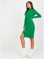 Základní zelené pruhované šaty s pruhy