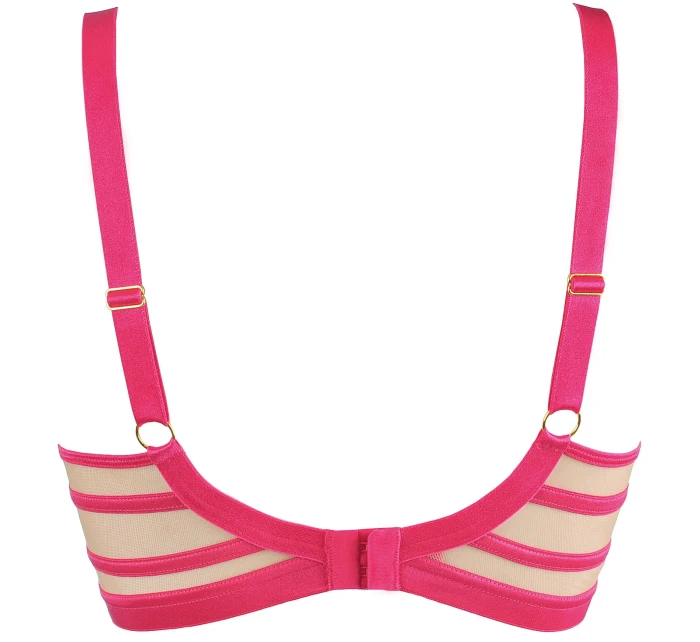Dámská podprsenka model 21223826 Tmavě růžová s béžovou - Axami