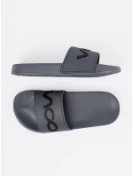 Klasické šedo-stříbrné dámské nazouváky na plochém podpatku Klasické šedo-stříbrné dámské nazouváky na plochém podpatku