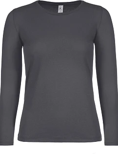 B&C #E150 LSL /women Dámské tričko s dlouhým rukávem 01.006T dark grey