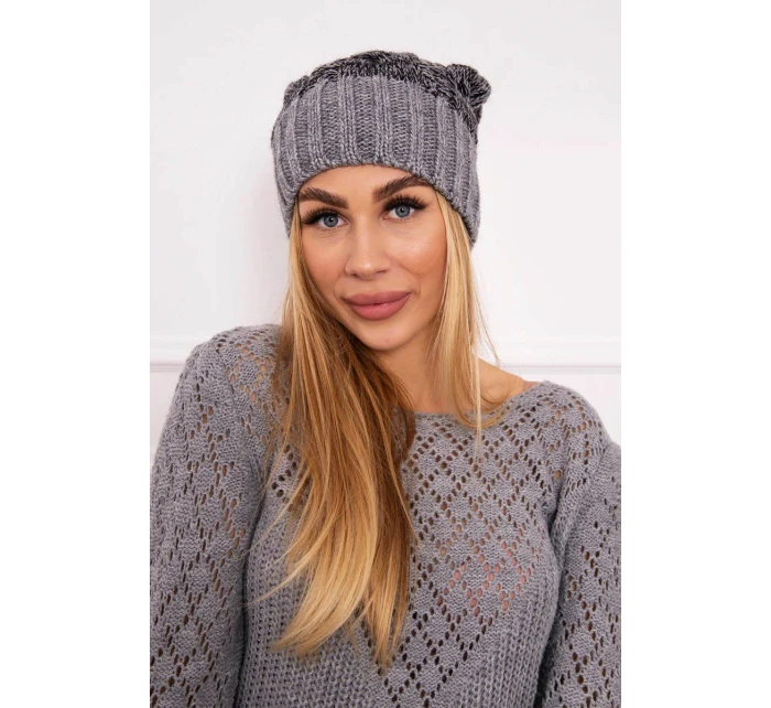 Čepice Paris z tmavě model 18750777 - K-Fashion Čepice Paris z tmavě model 18750777 - K-Fashion