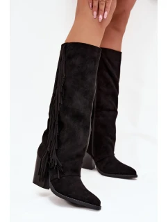 Kozačky na podpatku  model 218092 Step in style