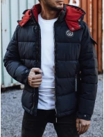 Pánská prošívaná zimní bunda s kapucí tmavě modrá Dstreet TX4929