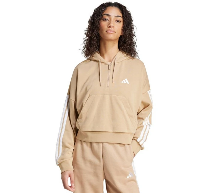 Dámská mikina s kapucí Essentials French Terry Quarter Zip beige model 21730224 - Hikvision