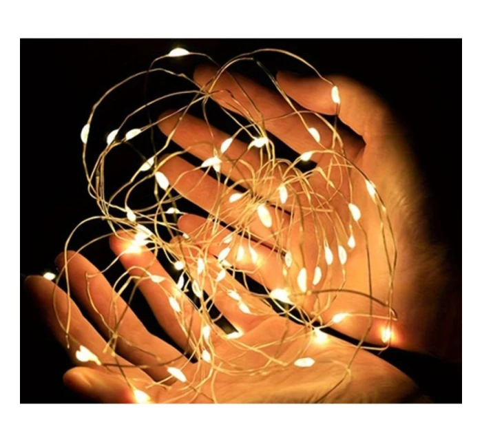 LAMPKI NA GIRLANDA 100 LED CIEPŁY BIAŁY model 21832624