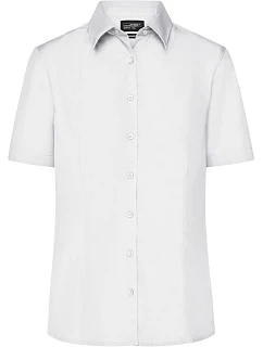 Daiber JN 643 Popelínová business halenka s krátkým rukávem 02.0643 white