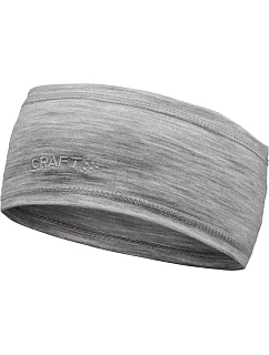 Craft Corporate Essence Wool Headband Čelenka z merino vlny 81.6633 grey melange