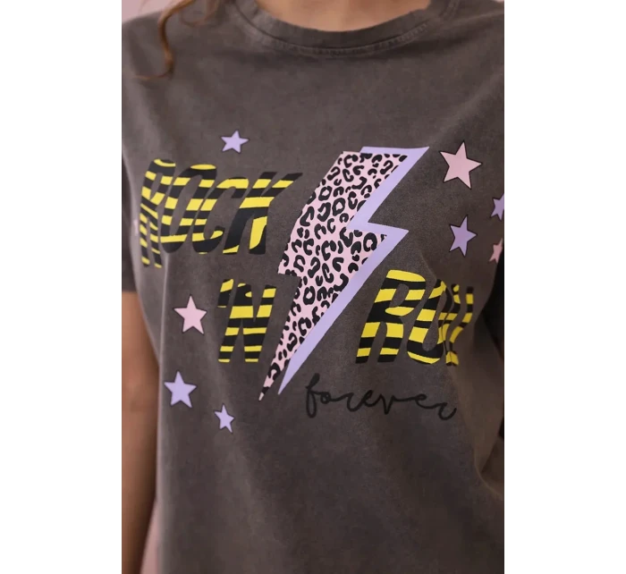 Halenka z rubané bavlny Rock n roll hnědý Halenka z rubané bavlny Rock n roll hnědý