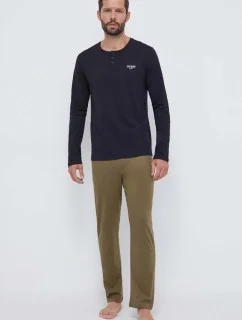 Pánské pyžamo U3BX00KBZG0 F817 khaki/černé - Guess