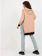 Dlouhá mikina VI BL 327.70P hnědá - FPrice