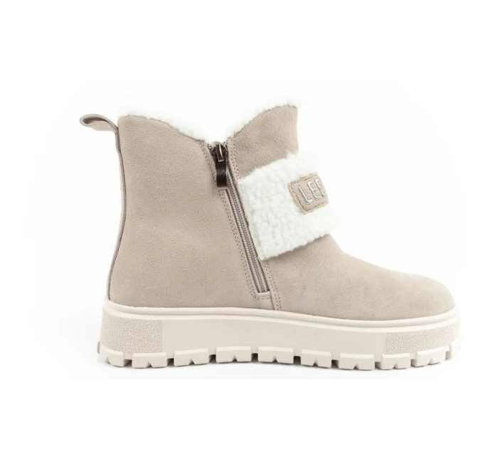 Dámské zimní kotníkové boty LCJ-25-01-3739L Béžová s ecru - Lee Cooper Dámské zimní kotníkové boty LCJ-25-01-3739L Béžová s ecru - Lee Cooper