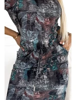 13-159 Sportovní šaty s kapsami - tmavě šedý model