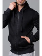 Černá pánská rozepínací mikina s kapucí model 18344959 - J.STYLE