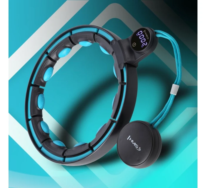 HHM17 HULA HOP ČERNÁ/TYRKYSOVÁ S MAGNETY A ZÁVAŽÍM + POČÍTADLO HMS HHM17 HULA HOP ČERNÁ/TYRKYSOVÁ S MAGNETY A ZÁVAŽÍM + POČÍTADLO HMS
