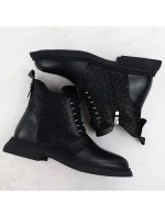 Dámské zateplené kožené boty model 21905677 - S.Barski Dámské zateplené kožené boty model 21905677 - S.Barski