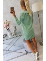 Šaty s kapucí tmavě mátové Šaty s kapucí tmavě mátové