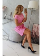 Šaty s obálkou dole růžové Šaty s obálkou dole růžové