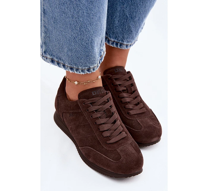 Tenisky z přírodního semiše Big Star model 22074727 Čokoládové - Big Star Shoes