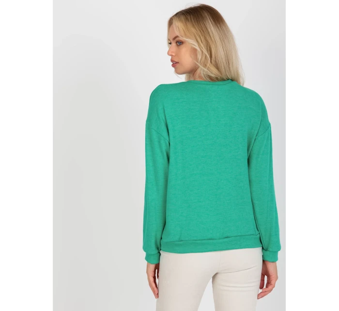 Halenka LK BZ model 17828176 tyrkysová - FPrice Halenka LK BZ model 17828176 tyrkysová - FPrice