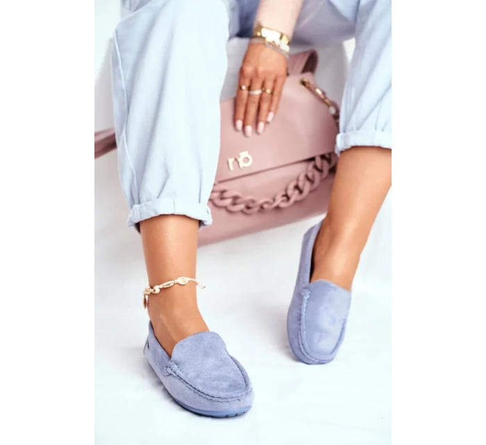Dámské Semišové Mokasíny Modré model 19938609 - Kesi