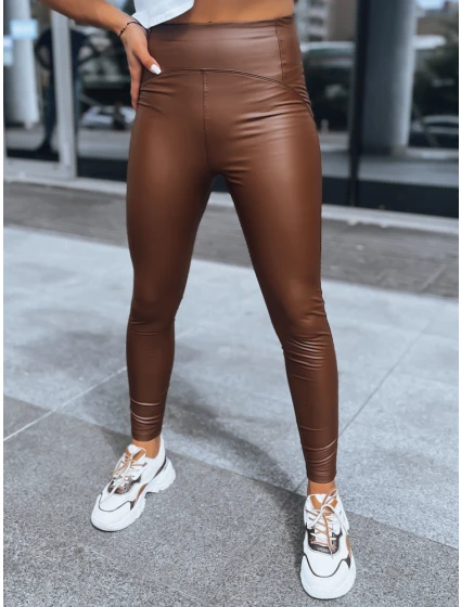 Dámské voskované legíny WAXED CHIC chocolate FashionStreet UY1563