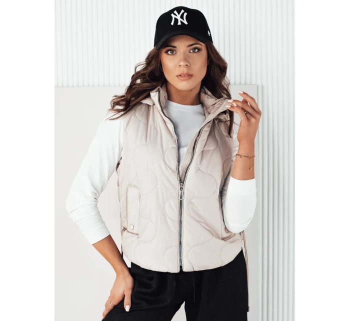 Dámská prošívaná vesta světle šedá Dstreet model 21974282 - FashionStreet
