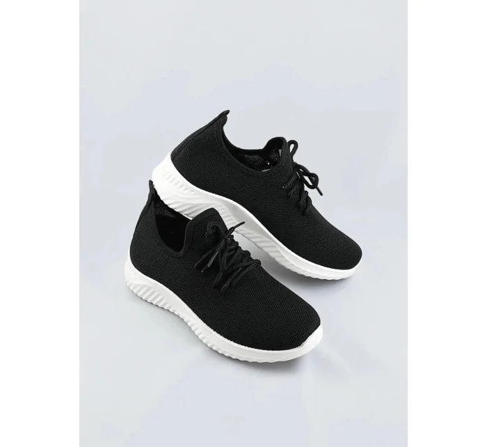 Lehké černé dámské nazouvací tenisky adidasky (YM-147)