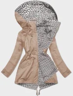 Světle béžová tenká bunda parka s ozdobným lemováním model 19767206 - J.STYLE Světle béžová tenká bunda parka s ozdobným lemováním model 19767206 - J.STYLE