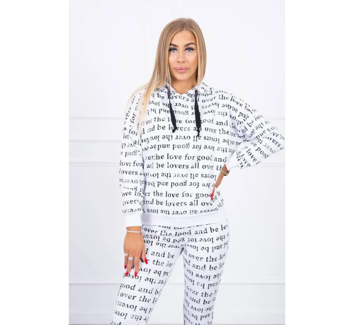 Sada s potiskem bílá