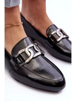 Dámské mokasíny s ozdobou černá model 21636087 - SERGIO LEONE