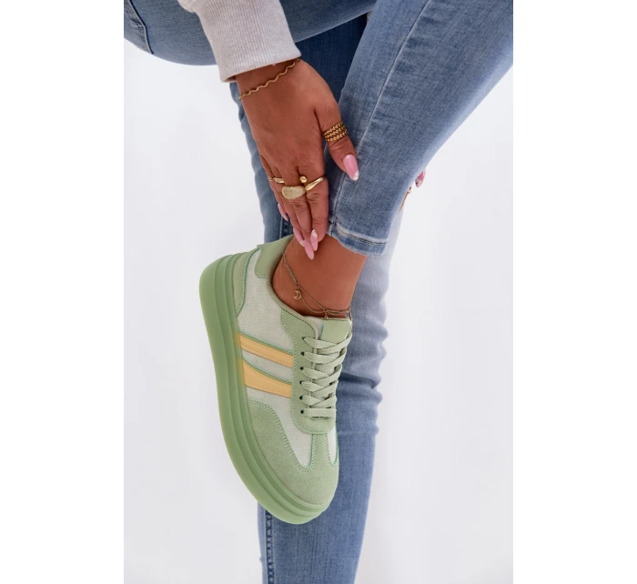 Dámské tenisky na platformě Zelená Galleria