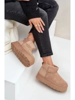 Dámské sněhule na platformě Ninala – tmavě béžové Dámské sněhule na platformě Ninala – tmavě béžové