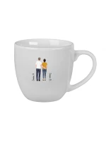 Personalizovaný keramický hrnek 400 ml s párem zezadu