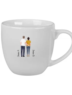 Personalizovaný keramický hrnek 400 ml s párem zezadu