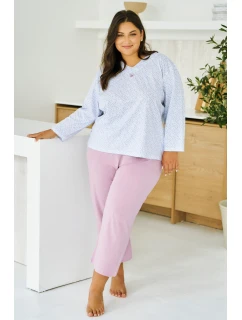 3463 DÁMSKÉ DLOUHÉ PYŽAMO DEBORA 2XL-4XL