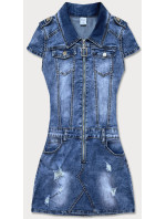 Světle modré džínové šaty s krátkými rukávy model 17244146 - GOURD JEANS