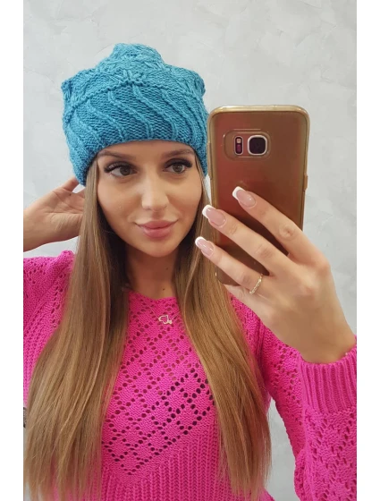 Dámská čepice Dagmara K332 tyrkysová Dámská čepice Dagmara K332 tyrkysová