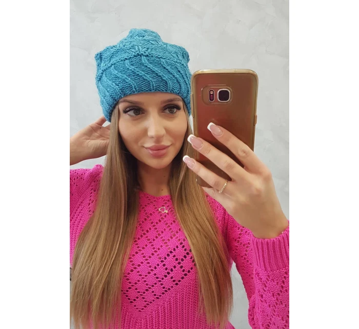 Dámská čepice Dagmara K332 tyrkysová Dámská čepice Dagmara K332 tyrkysová