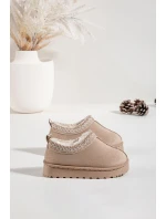 Dětské sněhule s výšivkou béžové Prina Dětské sněhule s výšivkou béžové Prina