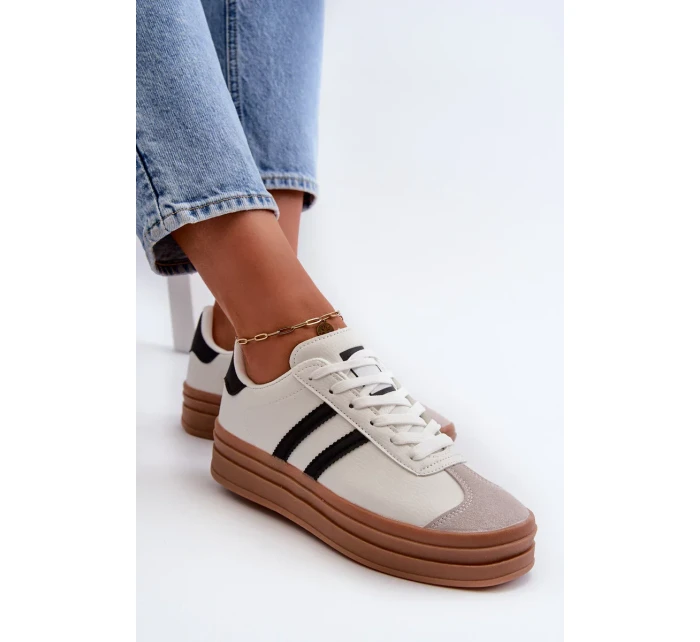 Dámské Tenisky na platformě White Egelia Dámské Tenisky na platformě White Egelia