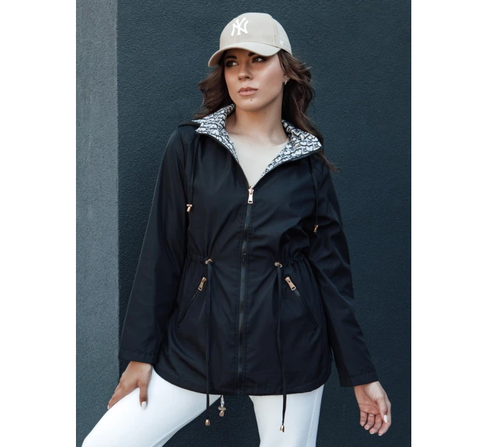 Dámská přechodná bunda parka s kapucí BEGET černá FashionStreet TY4406